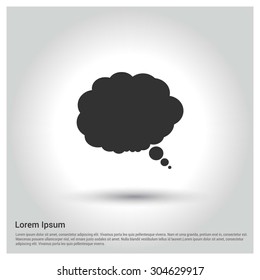 Speech Bubble icon. Circle concept web buttons. vector illustration. Flat design style