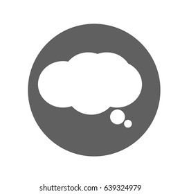 speech bubble icon. Cloud chat. Call out. Comic speech bubble sign icon. Chat think symbol.  Flat design. Vector illustration.