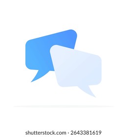 speech bubble icon, colored flat vector. modern and minimalist design