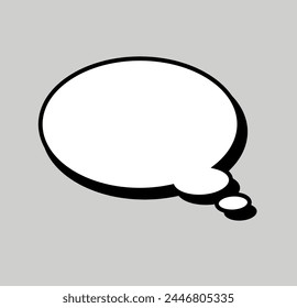 Speech bubble icon for comics. Callout cloud cartoon vector illustration. Cartoon words balloon for Comic book