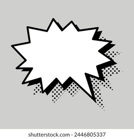 Speech bubble icon for comics. Callout cloud cartoon vector illustration. Cartoon words balloon for Comic book