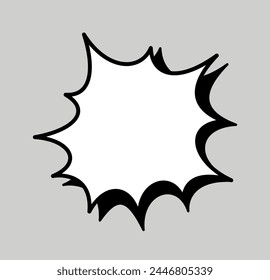 Icono de burbuja de voz para comics. Ilustración vectorial de dibujos animados de la nube de llamadas. Globo de caricaturas para libro de historietas