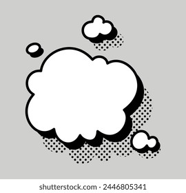 Speech bubble icon for comics. Callout cloud cartoon vector illustration. Cartoon words balloon for Comic book