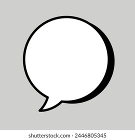 Speech bubble icon for comics. Callout cloud cartoon vector illustration. Cartoon words balloon for Comic book