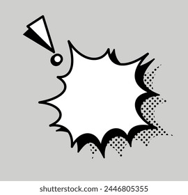 Speech bubble icon for comics. Callout cloud cartoon vector illustration. Cartoon words balloon for Comic book