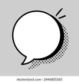 Speech bubble icon for comics. Callout cloud cartoon vector illustration. Cartoon words balloon for Comic book