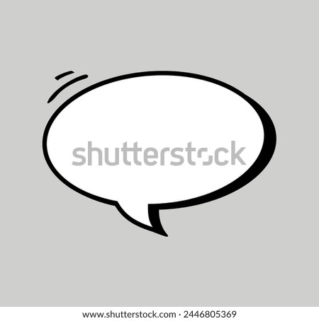 Speech bubble icon for comics. Callout cloud cartoon vector illustration. Cartoon words balloon for Comic book