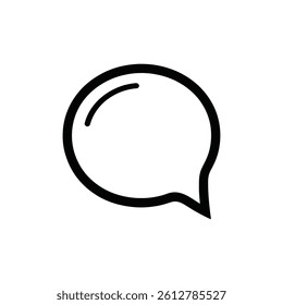 Speech Bubble Icon, Communication and Conversation Symbol, Messaging Design