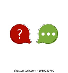 Burbuja de voz, icono, símbolo de comunicación, comentarios, mensaje. Ilustración vectorial.
