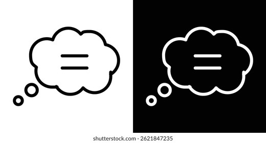 Speech bubble icon concept stroke on white background