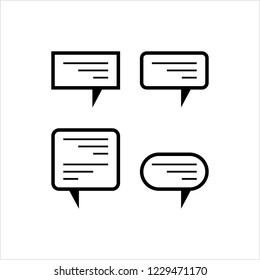 Speech Bubble Icon, Creative Design Vector Art Illustration