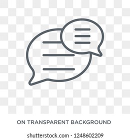 Speech bubble icon. Speech bubble design concept from Communication collection. Simple element vector illustration on transparent background.