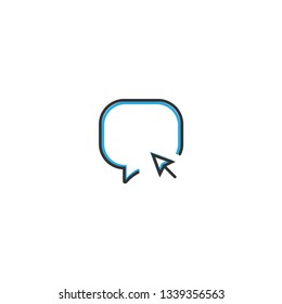 Speech bubble icon design. Interaction icon line vector illustration design