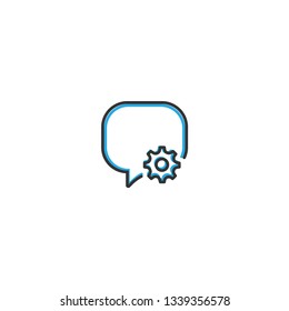 Speech bubble icon design. Interaction icon line vector illustration design