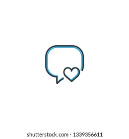 Speech bubble icon design. Interaction icon line vector illustration design
