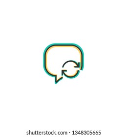 Speech bubble icon design. Interaction icon vector illustration
