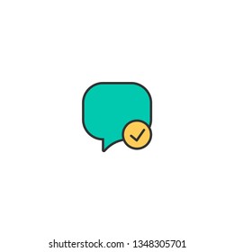 Speech bubble icon design. Interaction icon vector illustration