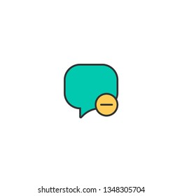 Speech bubble icon design. Interaction icon vector illustration