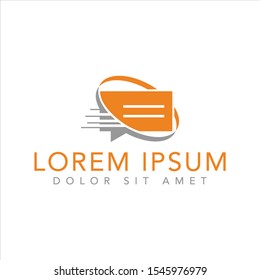 Speech bubble icon design logo template vector
