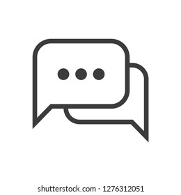 Speech bubble icon, dialog symbol