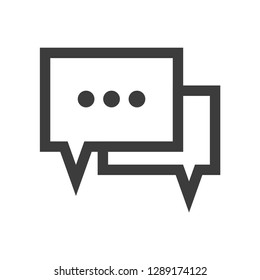 Speech bubble icon, dialog symbol