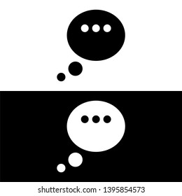 Speech bubble icon, dialog symbol , vector