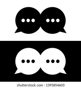 Speech bubble icon, dialog symbol , vector