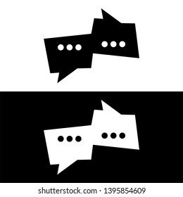 Speech bubble icon, dialog symbol , vector