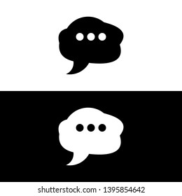 Speech bubble icon, dialog symbol , vector