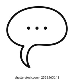 Ícone de balão de fala. Diálogo, comunicação, conversação ou conversação relacionado ícone de contorno de traçado editável isolado no fundo transparente. ilustração vetorial.