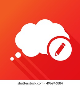 Speech bubble icon edit sign