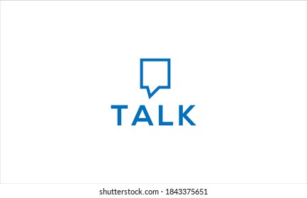 Speech Bubble Icon with Editable Stroke and Pixel Perfect in minimalist style logo