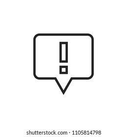 Speech bubble icon. Exclamation symbol modern, simple, vector, icon for website design, mobile app, ui. Vector Illustration