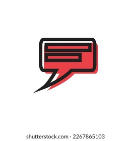 Icono de burbuja de voz en color plano. Ilustración del vector de chat de comunicación sobre fondo aislado blanco.