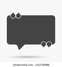 Speech bubble icon. Flat design