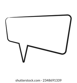 Speech bubble icon. Flat design. Isolated white background