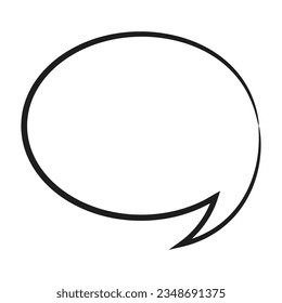 Speech bubble icon. Flat design. Isolated white background