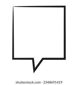 Speech bubble icon. Flat design. Isolated white background