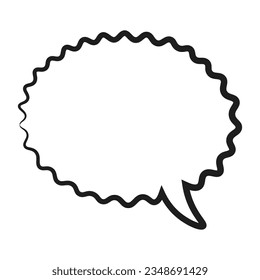 Speech bubble icon. Flat design. Isolated white background