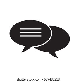 Speech bubble icon. Flat design. Vector illustration.