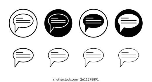 Speech Bubble icon Flat illustration sign