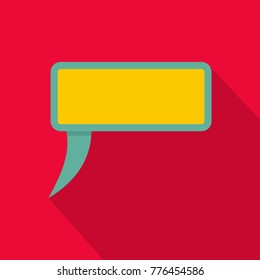 Speech bubble icon. Flat illustration of speech bubble vector icon for web