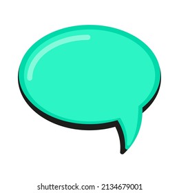 speech bubble icon flat isolated