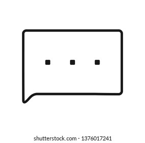 Speech bubble icon. Flat style vector EPS.