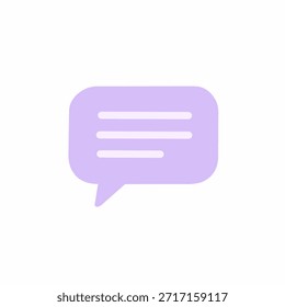 Icono de la burbuja del discurso en estilo plano para las voces de las mujeres y los temas de la conciencia. Ideal para campañas, redes sociales, educación y activismo.