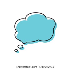 Speech Bubble Icon, Flat Vector Design