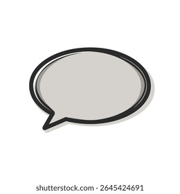 Speech bubble icon floats isolated white background communication