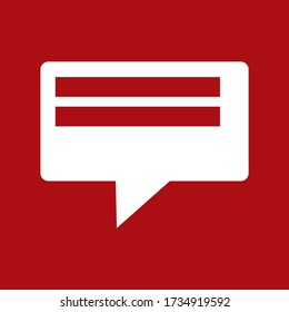 Icono de burbuja de voz para proyectos de diseño gráfico