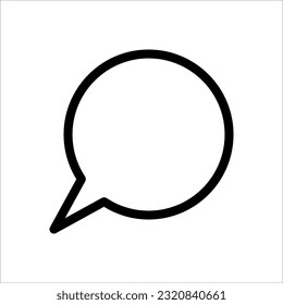 Icono de burbuja de voz para proyectos de diseño gráfico en fondo blanco. EPS 10
