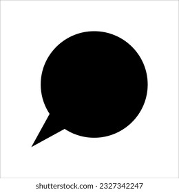 Speech Bubble Icon for Graphic Design Projects on white background. EPS 10